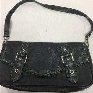 Wilson Leather Black Magnetic Snap Baguette